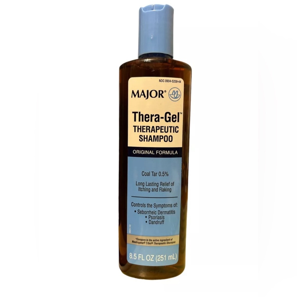 Major Thera-Gel Therapeutic Shampoo Original Formula, 8 Oz. Dandruff Coal Tar